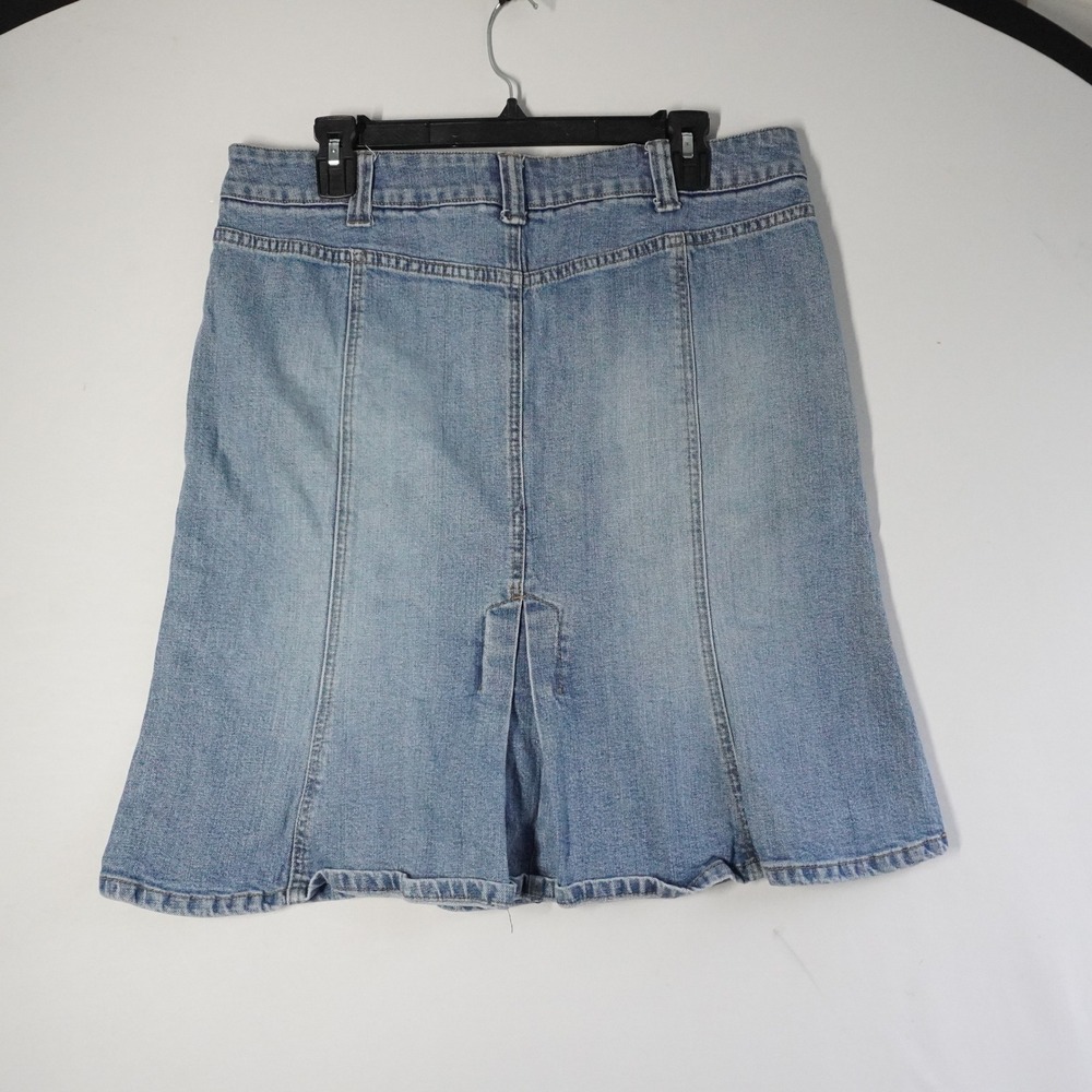 VTG Personal Identity Blue Denim Skirt Size 11/12 Medium Wash A-Line Y2K Utility - Picture 4 of 8